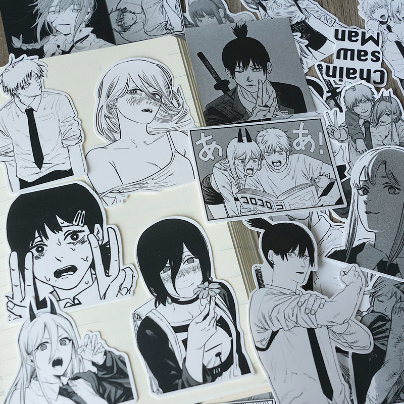 Chainsaw Man – All Cool Characters Themed Vinyl Stickers (3 Sets) Posters