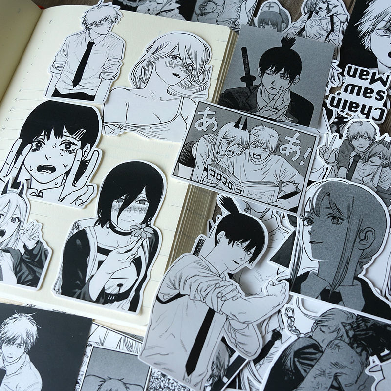 Chainsaw Man – All Cool Characters Themed Vinyl Stickers (3 Sets) Posters