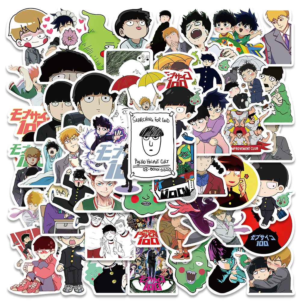 Mob Psycho 100 – All Characters Funny and Cool Stickers (Set of 10/50) Posters