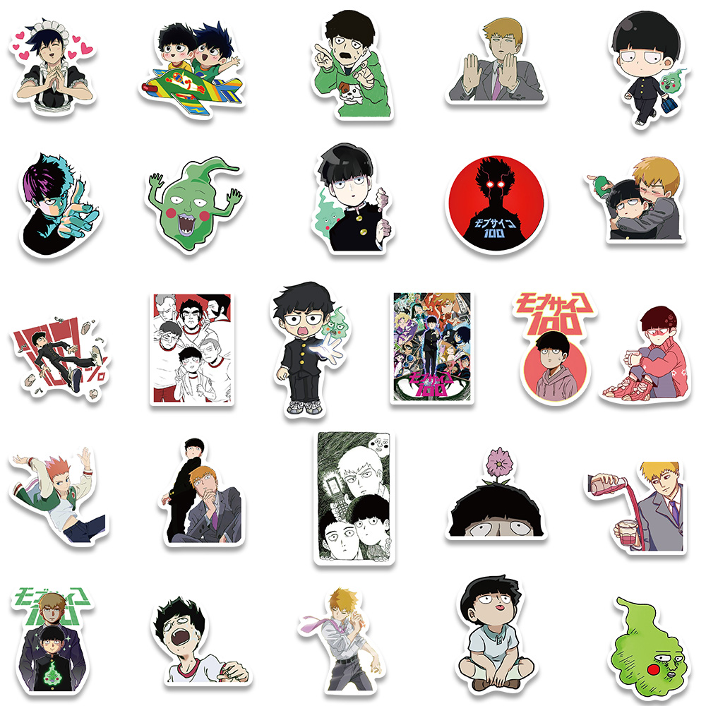 Mob Psycho 100 – All Amazing Characters Themed Stickers (Set of 10/50) Posters