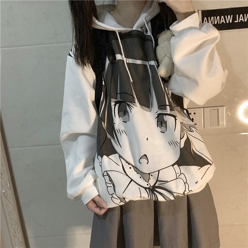 Cute Anime Girl Themed Oversized Hoodie Hoodies & Sweatshirts