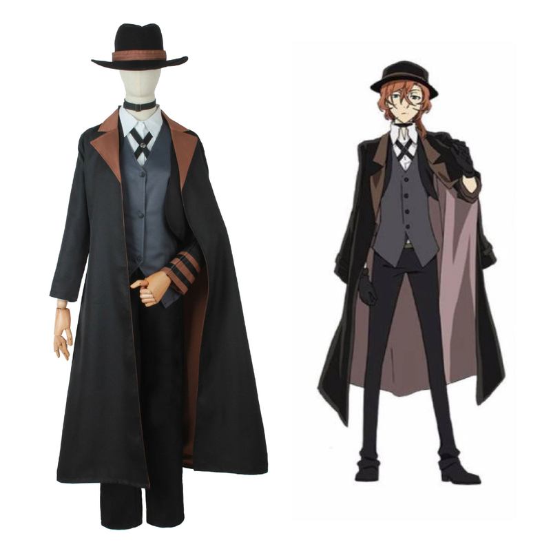 Bungo Stray Dogs – Nakahara Chuuya Themed Full Body Cosplay Suit (4 Sets) Cosplay & Accessories
