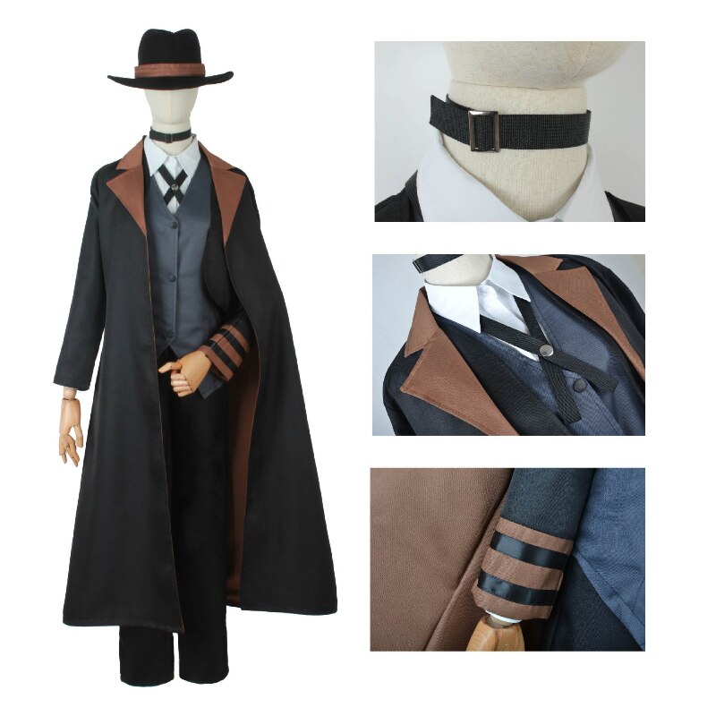 Bungo Stray Dogs – Nakahara Chuuya Themed Full Cosplay Set (With/Without Wig) Cosplay & Accessories