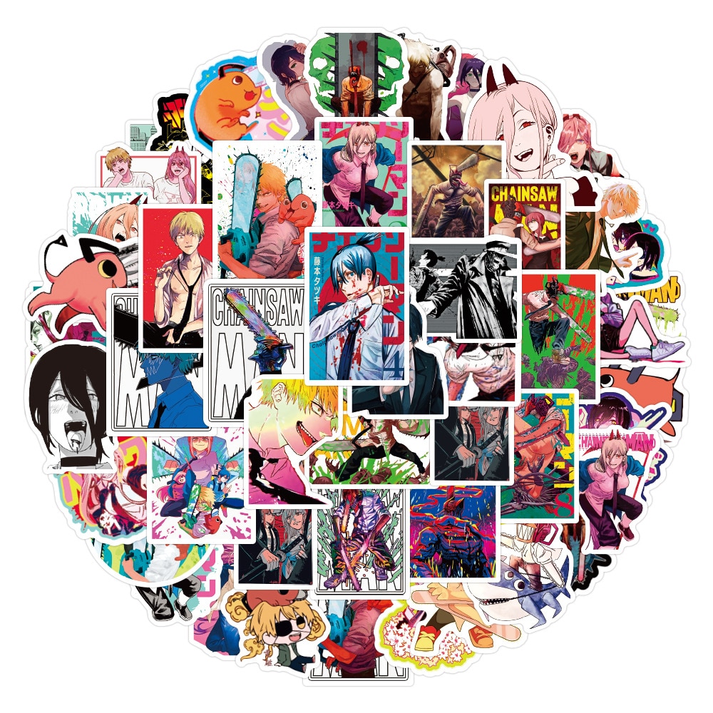 Chainsaw Man – All-in-One Characters-Themed Vinyl Stickers (Set of 10/50) Posters