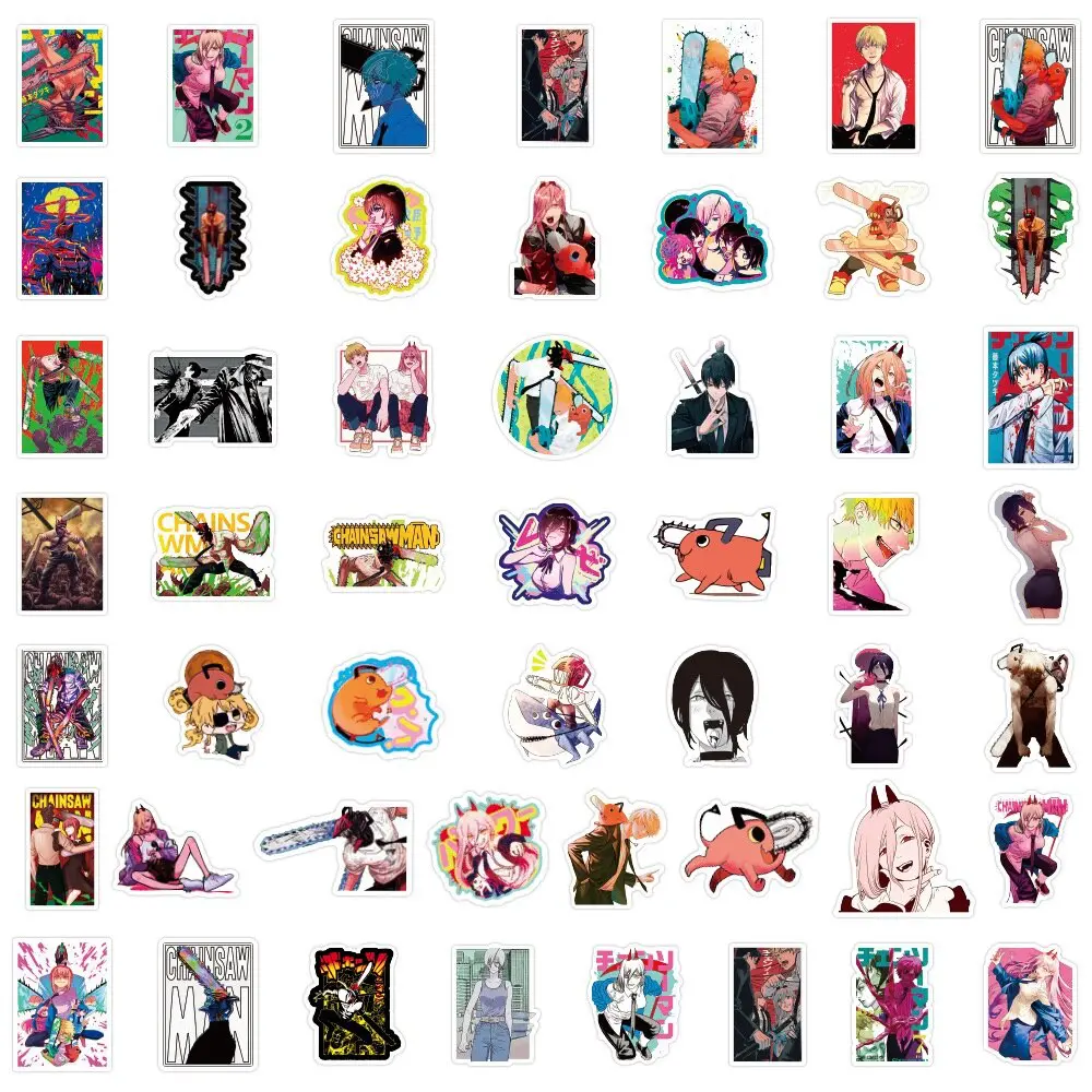 Chainsaw Man – All-in-One Characters-Themed Vinyl Stickers (Set of 10/50) Posters