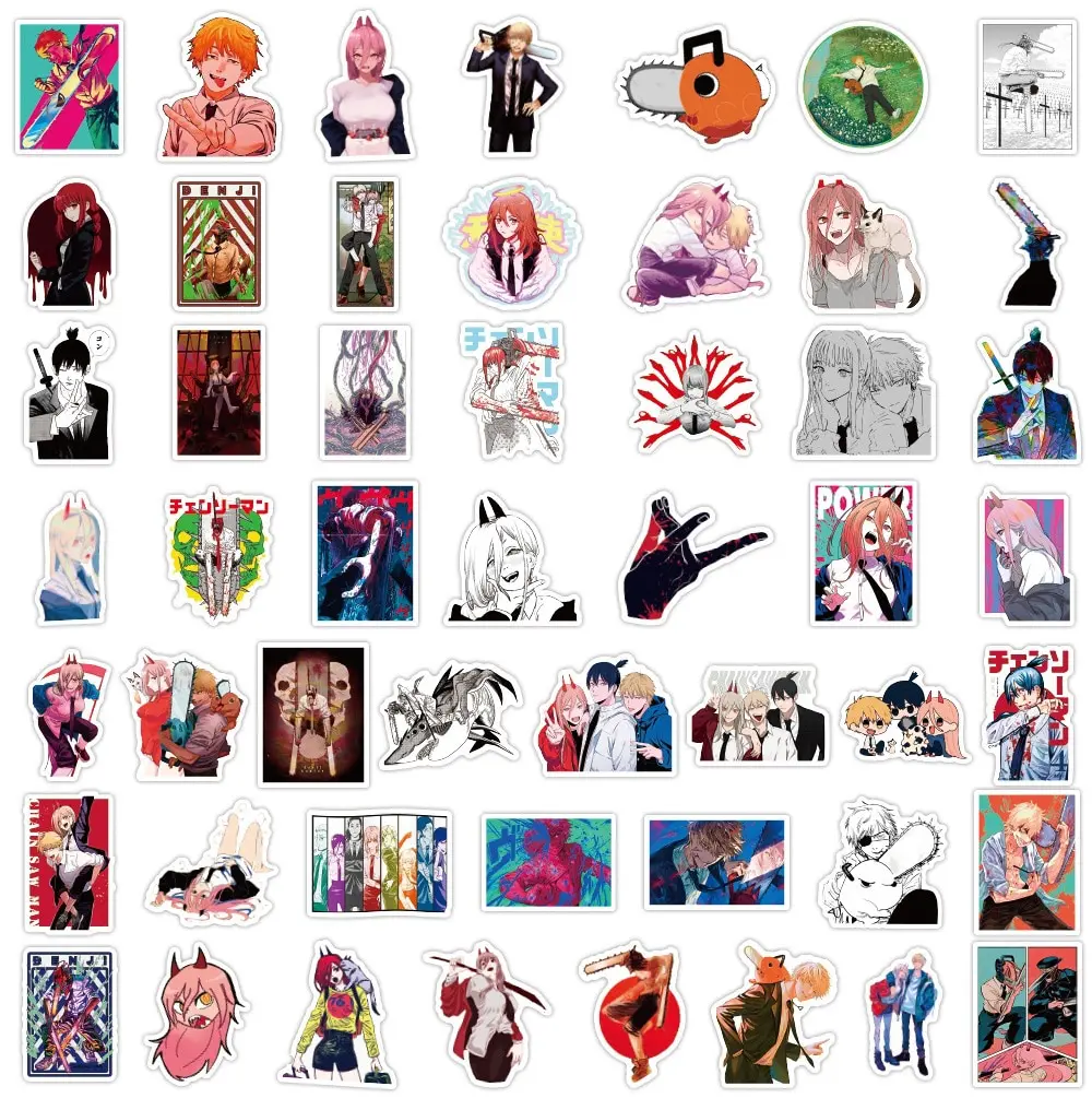 Chainsaw Man – All-in-One Characters-Themed Vinyl Stickers (Set of 10/50) Posters
