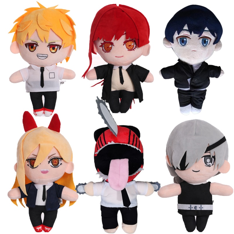 Chainsaw Man – All Main Characters Themed Soft Plush Toys (6 Designs) Dolls & Plushies