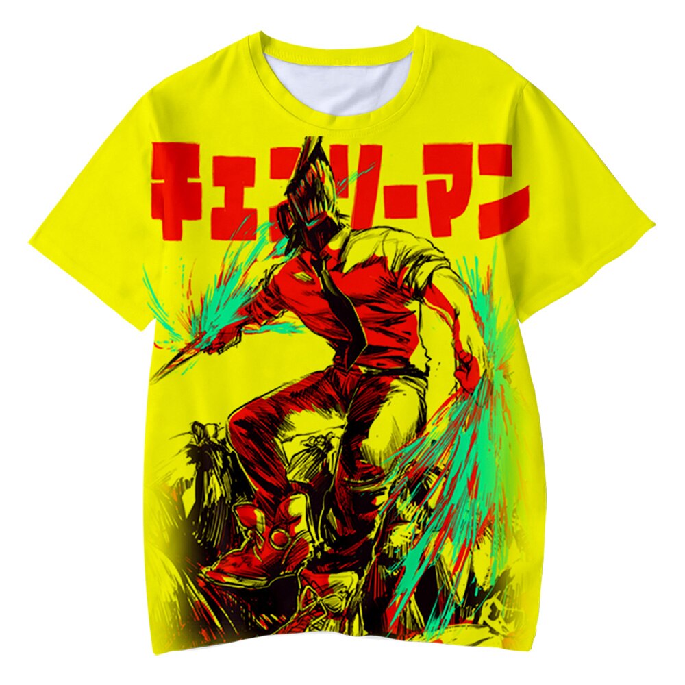 Chainsaw Man – All Cool Characters Themed 3D Printed T-Shirts (10 Designs) T-Shirts & Tank Tops