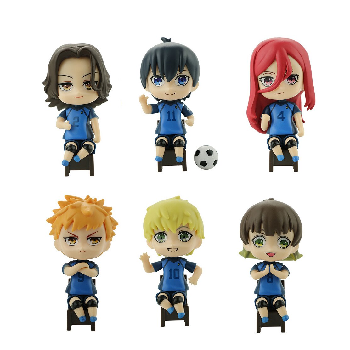 Blue Lock – Different Cute Characters Themed PVC Action Figures (4 Designs) Action & Toy Figures