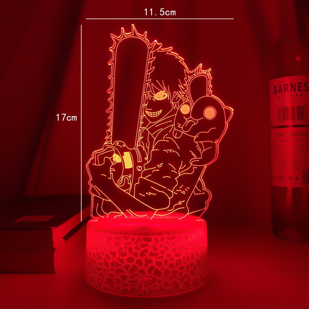 Chainsaw Man – Denji Themed Amazing 3D LED Night Lamp (6 Colors) Lamps