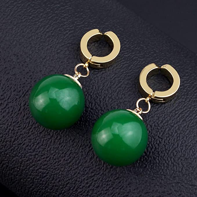 Potara Earrings Dark Green Earrings Inspired by Dragon Ball 