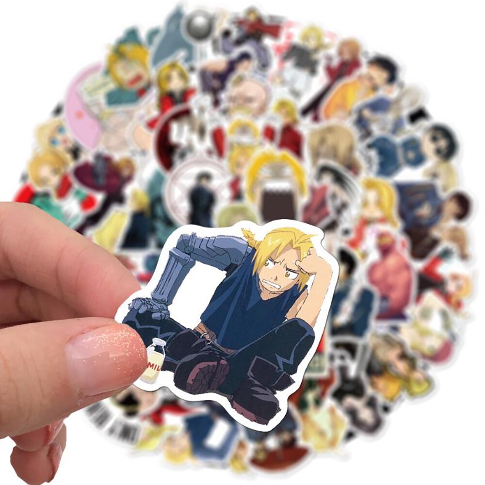 10/30/50PCS Anime Fullmetal Alchemist Stickers Motorcycle Travel Luggage Fridge Laptop Cartoon Sticker Graffiti Decals for Kids Uncategorized
