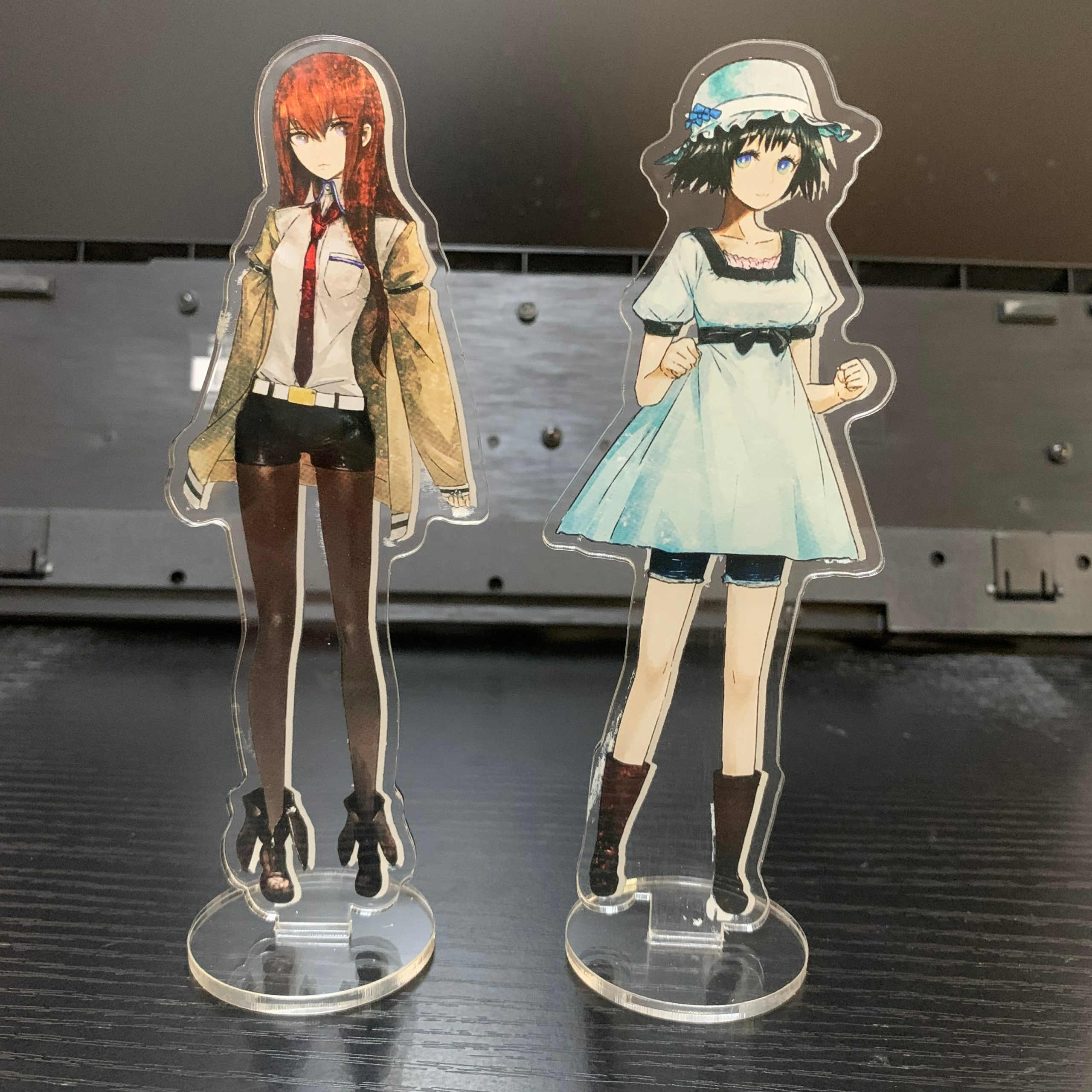 Japan Anime Steins Gate Figure Okabe Rintarou Makise Kurisu Hashida Itaru Cosplay Acrylic Stand Model Desktop Decoration Props Uncategorized