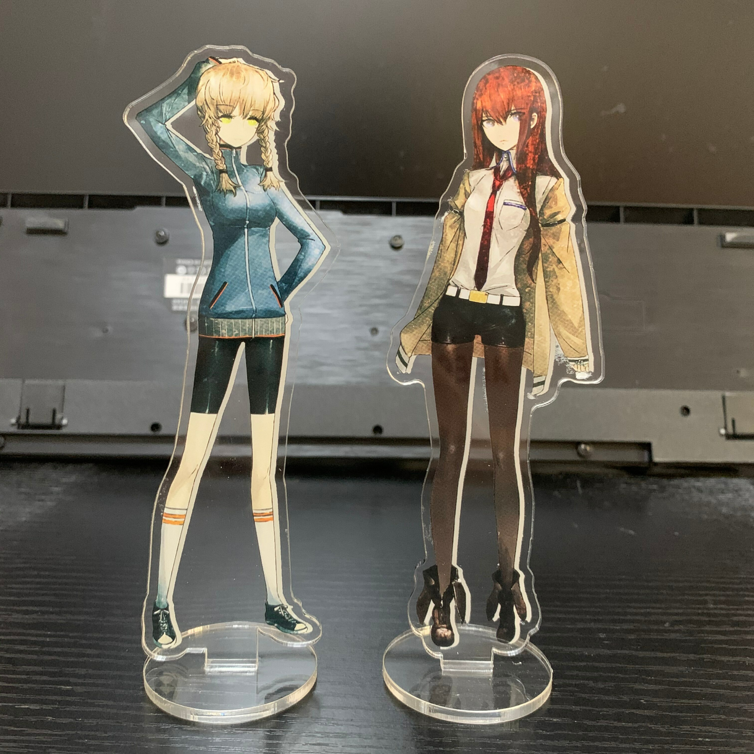 Japan Anime Steins Gate Figure Okabe Rintarou Makise Kurisu Hashida Itaru Cosplay Acrylic Stand Model Desktop Decoration Props Uncategorized