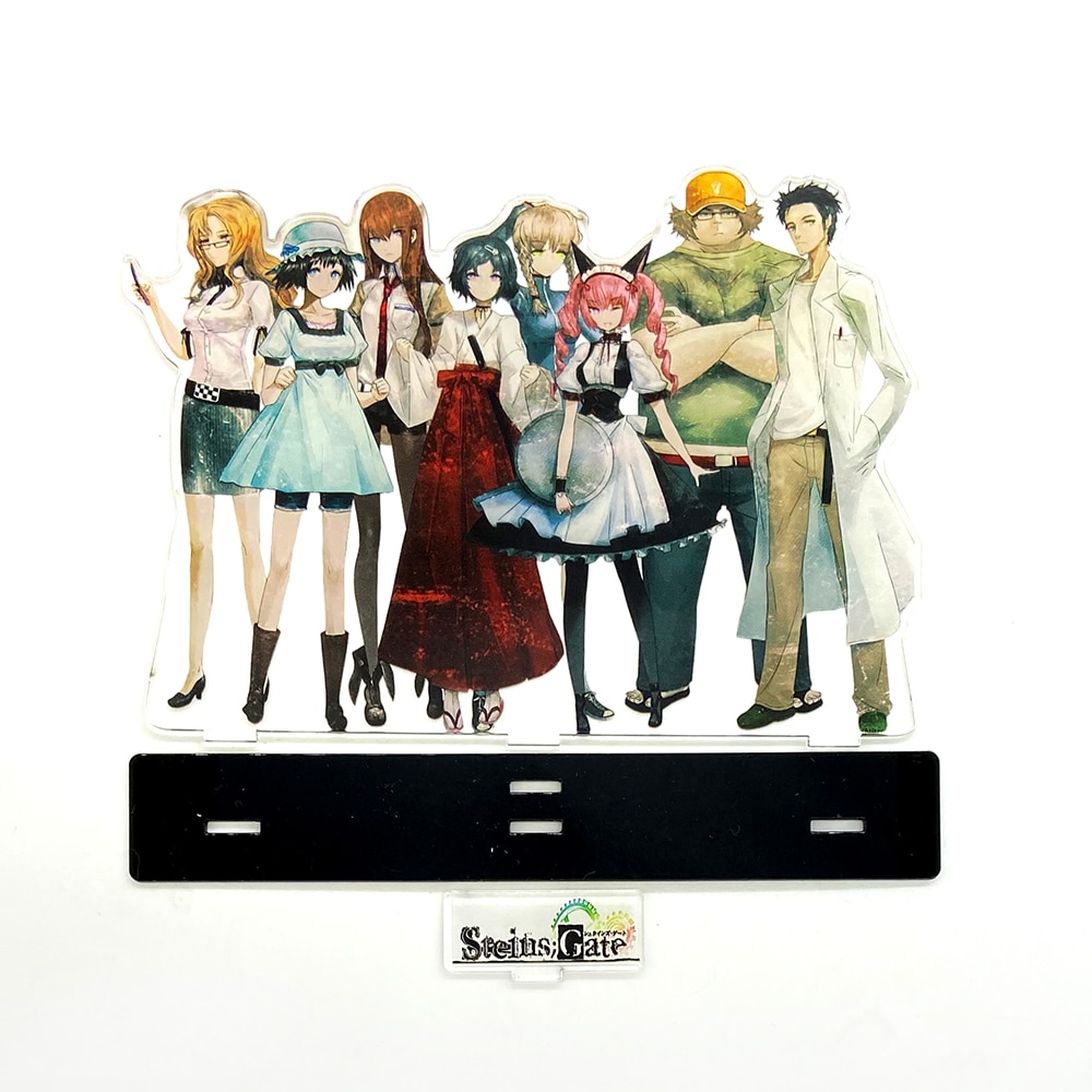 Steins Gate group Rintarou Kurisu Mayuri Itaru Moeka Ruka Nyannyan acrylic stand figure model plate holder topper anime game Uncategorized