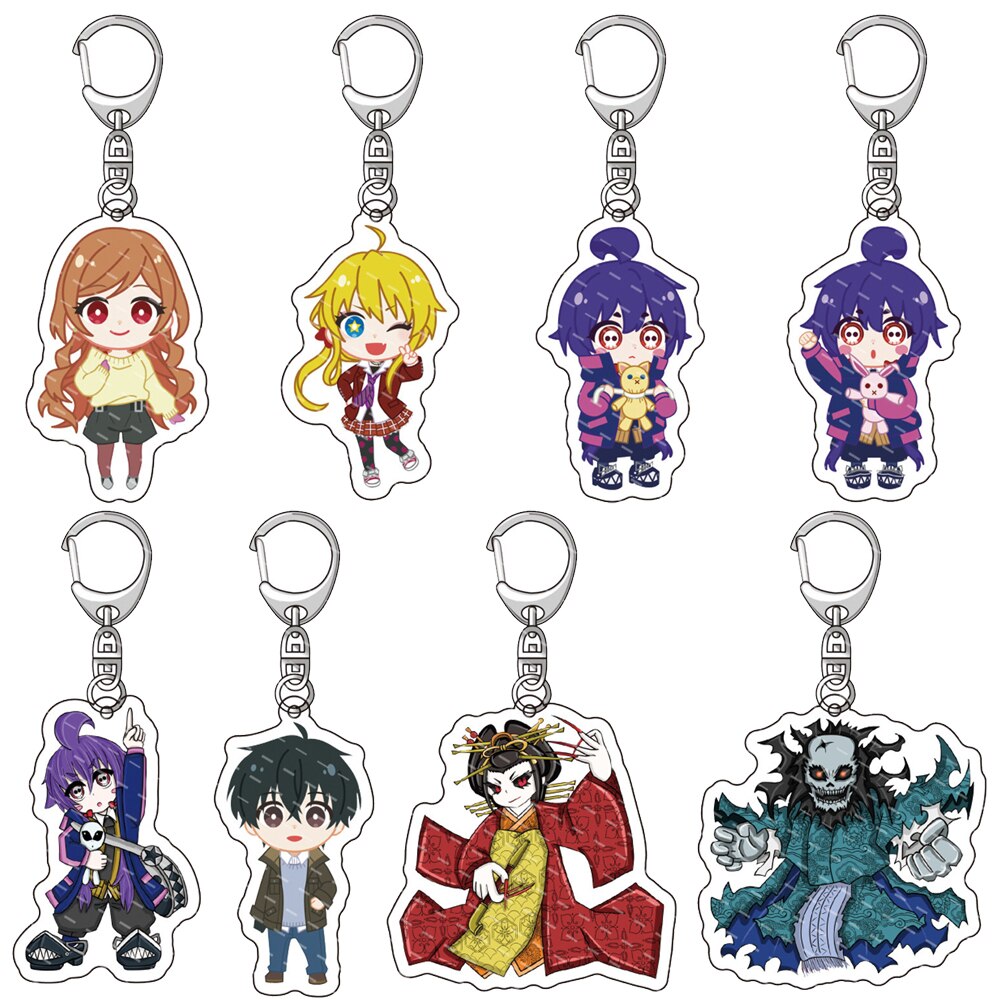 Anime Dark Gathering Keychain Figures Yayoi Hozuki Keitaro Eiko Cute Cosplay Keyring Bag Pendant Collection jewelry Props Gifts Uncategorized
