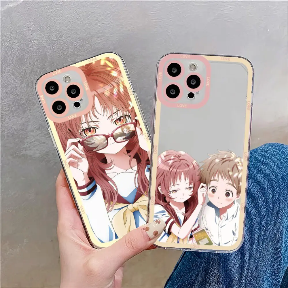 anime The Girl I Like Forgot Her Glasses Phone Case Phone Case For iPhone 11 12 Mini 13 14 Pro Max Transparent Shell Uncategorized