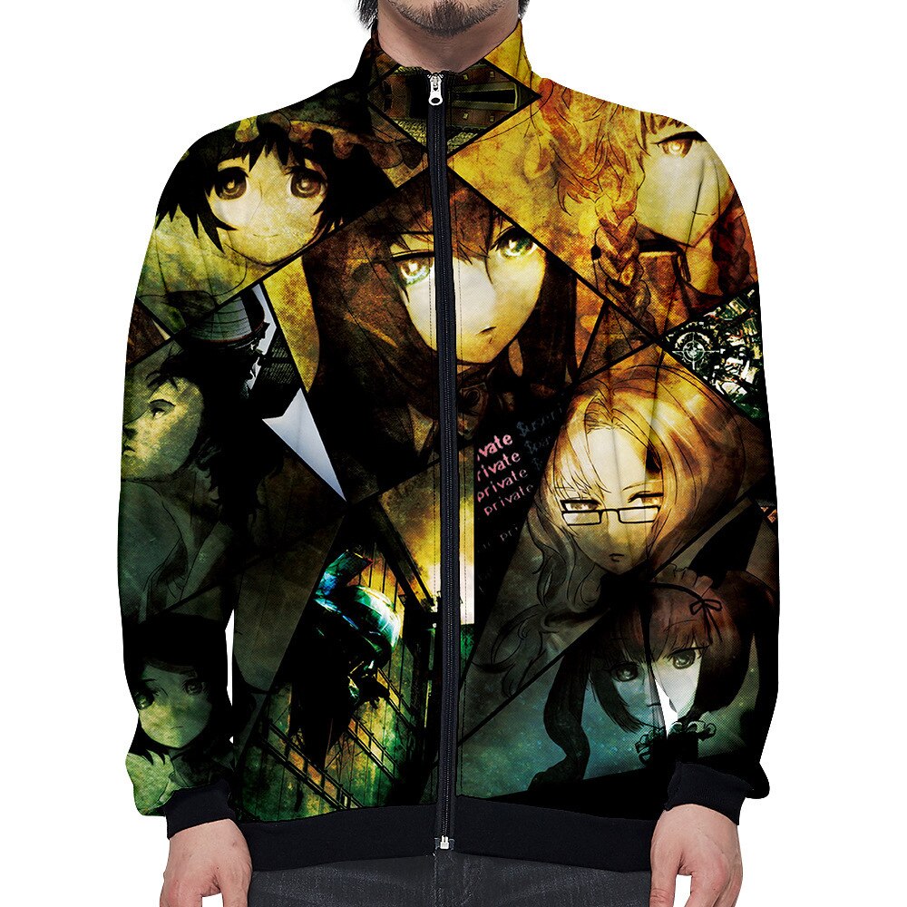Steins Gate – Steins Gate Different Characters Zipper Jackets For Men’s Clothing & Cosplay Jackets & Coats