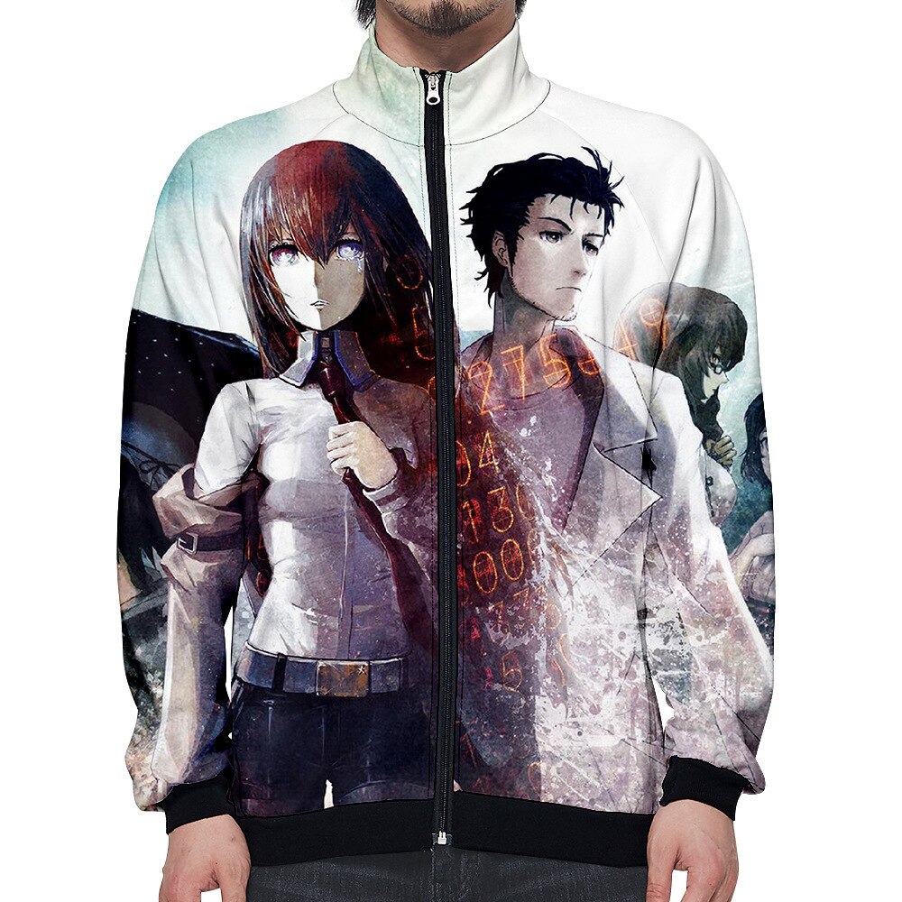 Steins Gate – Steins Gate Different Characters Zipper Jackets For Men’s Clothing & Cosplay Jackets & Coats