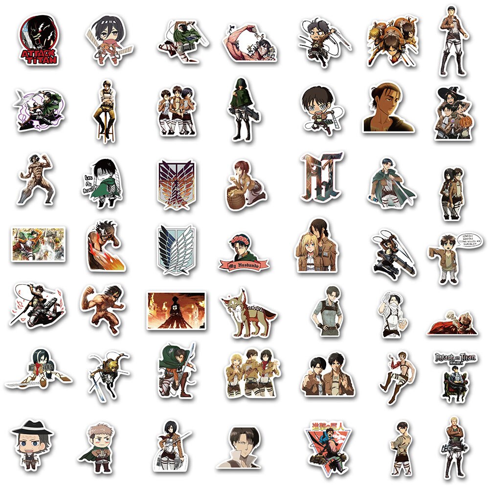Attack On Titan – Attack On Titan Shingeki No Kyojin Stickers Aesthetic Kids Toys 10/30/50PCS Home & School Posters