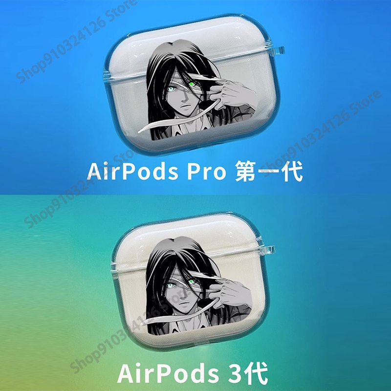 Attack on Titan – Soft Silicon Case for Wirless Bluetooth AirPods pro Phone Accessories