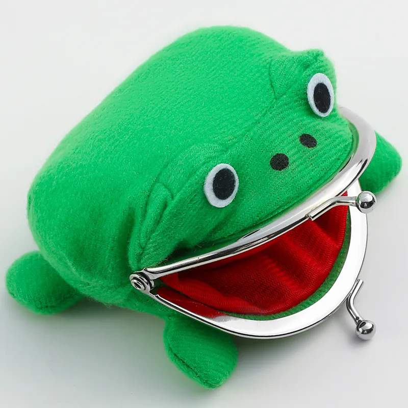 Naruto and Cute Plush Green Frog Wallet For Coin