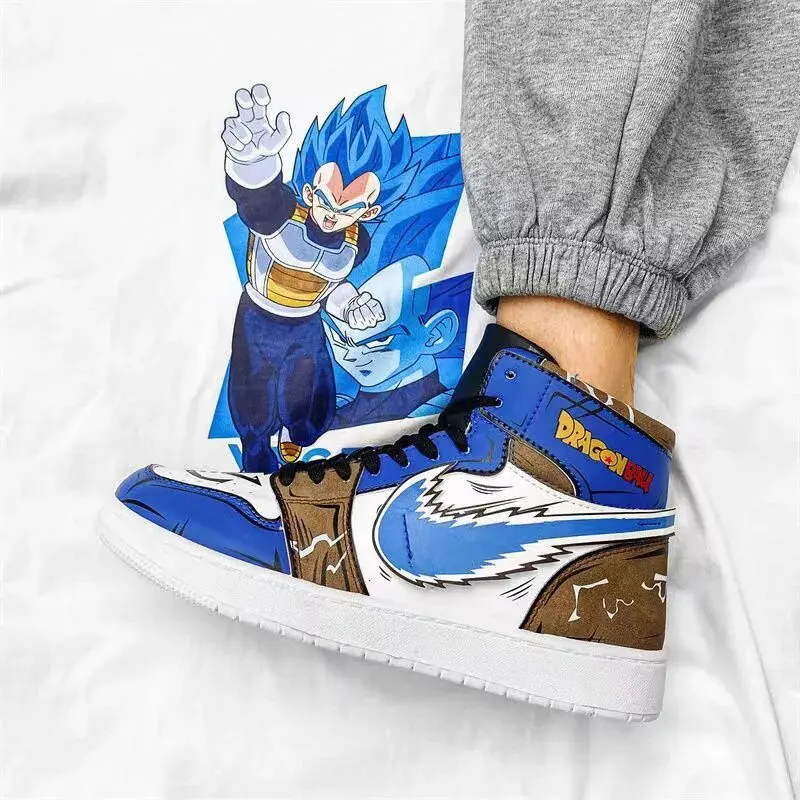 New Anime Dragon Ball Goku Naruto One Piece Men’s Sneakers Fashion Boy Basketball Shoes Outdoor Casual Sports Running Breathable Uncategorized