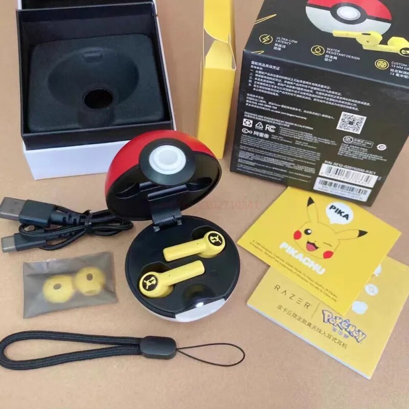Pokemon – Pikachu Universal Razer Touch Control Earphones with Wireless Bluetooth Jewelry & Accessories Phone Accessories