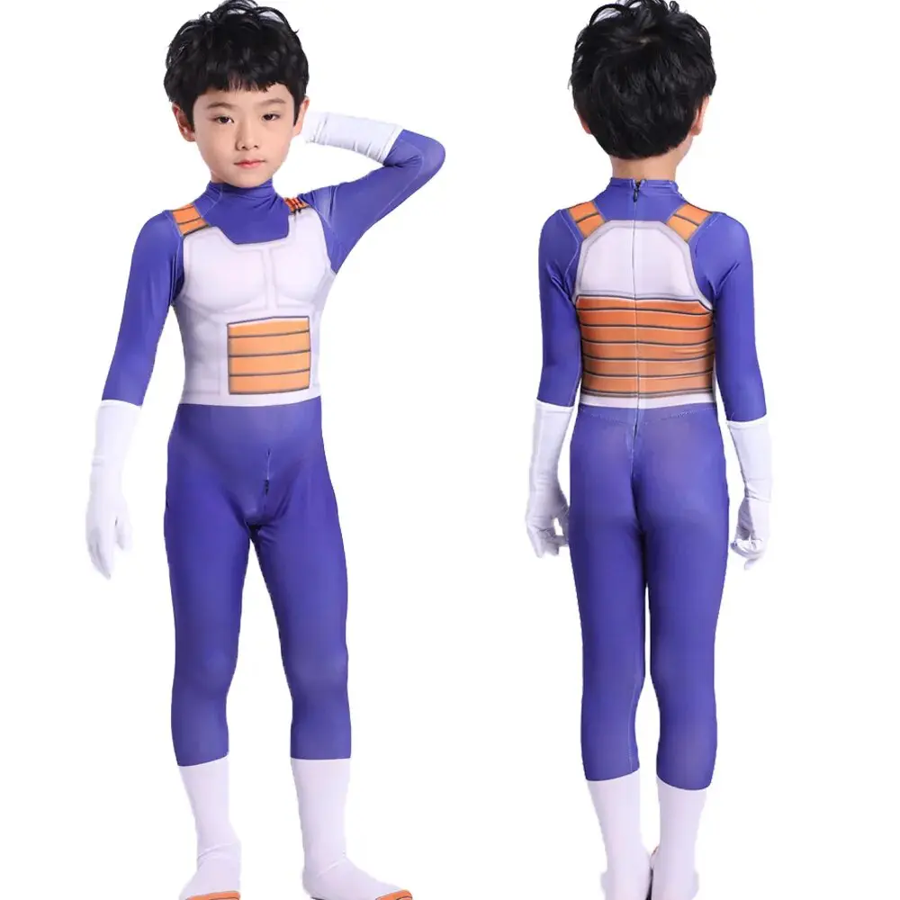 Adult Kids Son Goku Costume Vegeta Cosplay Suit Anime Superheroes Black Hair Halloween Movie Vegeta Costume Uncategorized