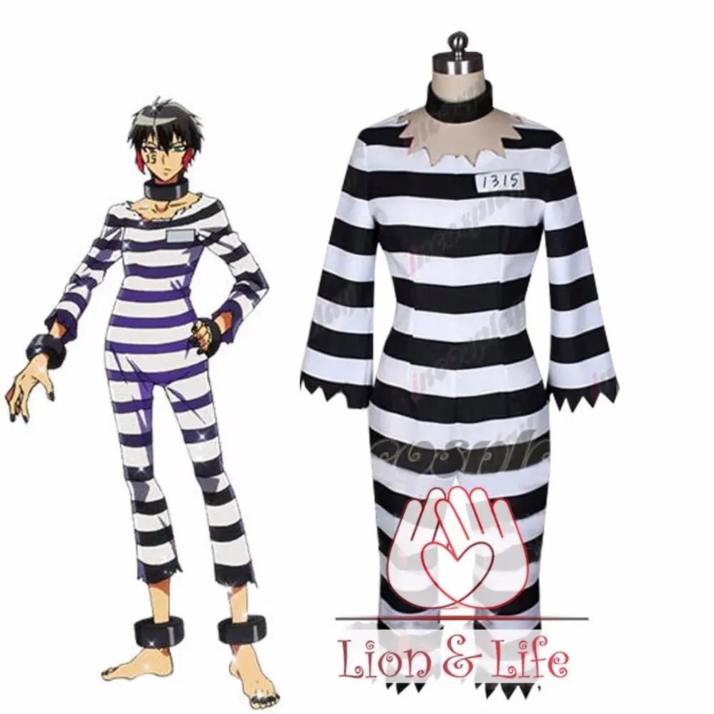 Nanbaka Jyugo No.15 Prison Clothes Cosplay Costume Full Set with Accessories Uncategorized