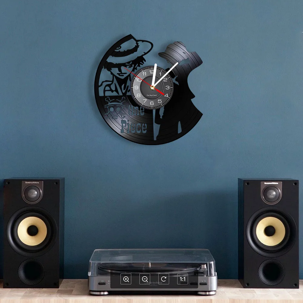 One Piece – Luffy Vinyl Record Longplay Wall Clock Room Home Decor