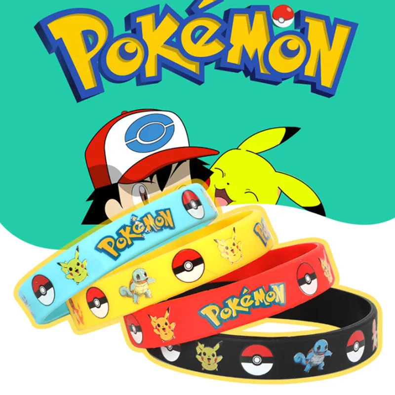 Pokemon – 12pcs Pikachu Charmander Wristband Bracelets For Party Gifts