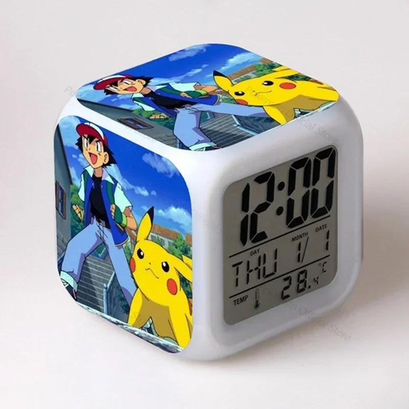 Pokemon – Pikachu Digital Alarm Clock 7 Colorful Bedroom Desk Watch