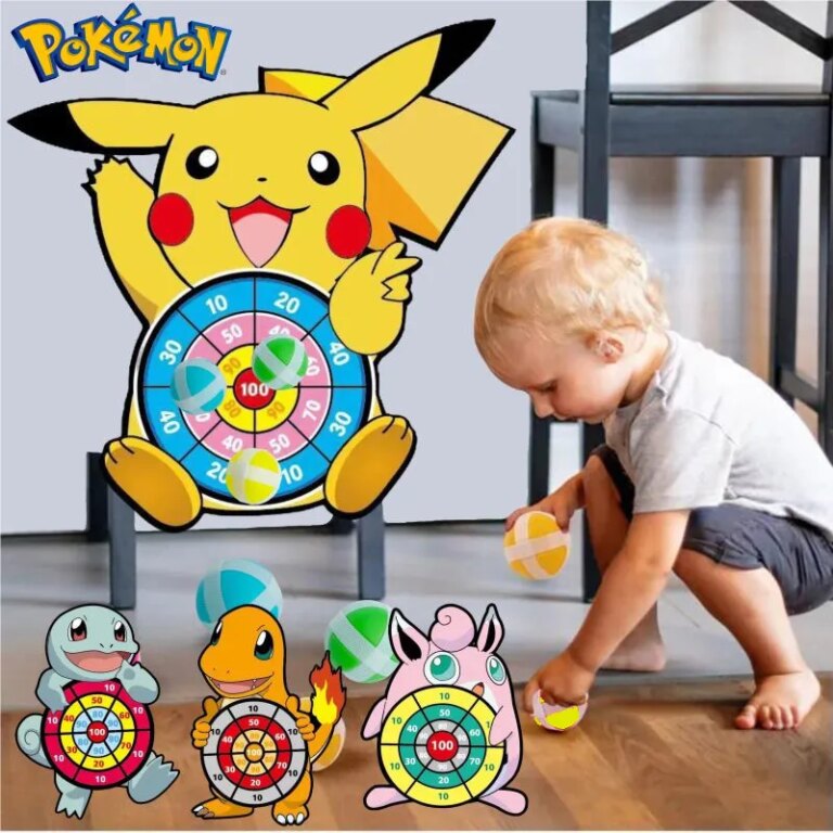 Buy Pokemon Pikachu Squirtle Dart Board Sticky Ball Family Sports