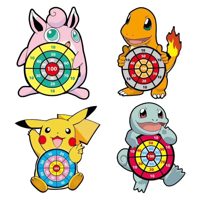 Pokemon – Pikachu Squirtle Dart Board Sticky Ball Family Sports Game