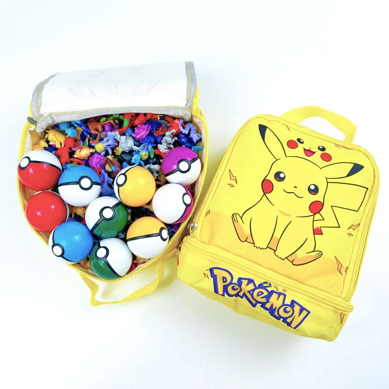 Pokemon – 144Pcs Pikachu Pokeball Dolls Action Figures With Storage Bag