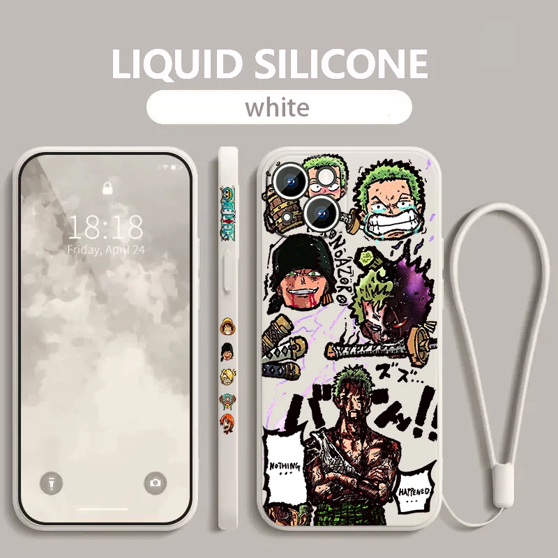 One Piece – Liquid Left Rope Cover Silicone For IPhone X to 14 Pro Max